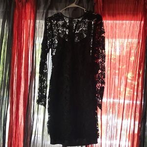 BeBe Black Lace Crochet Dress